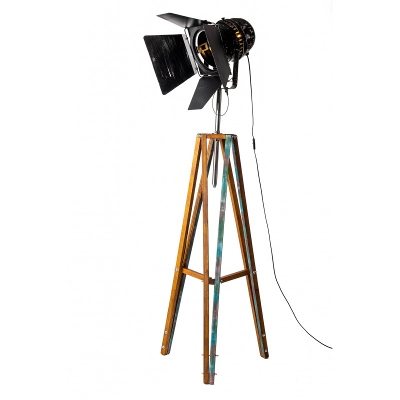 lampa czarna podłogowa kolonialna