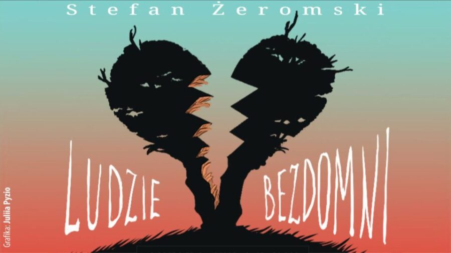 rozerwane czarne serce na czerwoni-zielonym tle